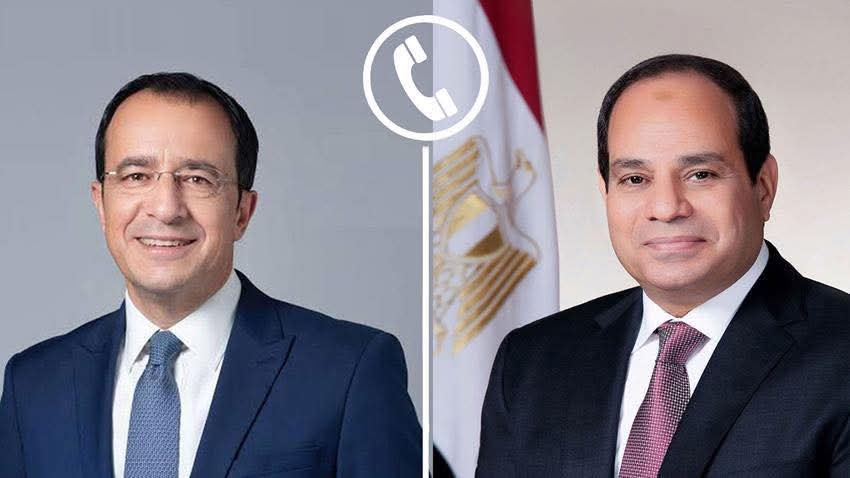 الرئيس السيسي يتلقى اتصالًا هاتفيًا من نظيره القبرصي