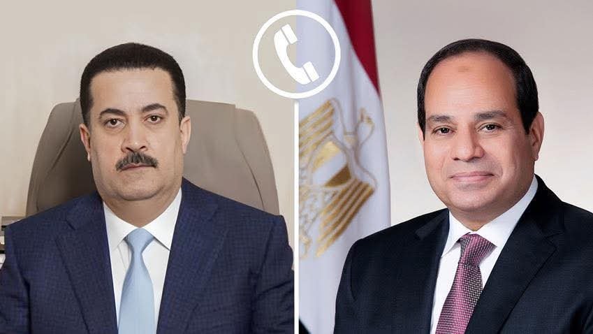 الرئيس السيسي يبحث مع رئيس وزراء العراق سبل حماية أمن واستقرار الدول العربية