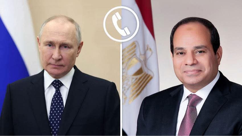 السيسي وبوتين يبحثان استقرار الشرق الأوسط وتعزيز التعاون الاستراتيجي