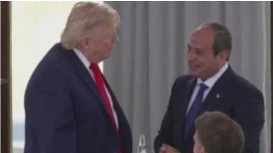 الرئيس السيسي يلتقي نظيره الأمريكي على هامش قمة السبع بفرنسا