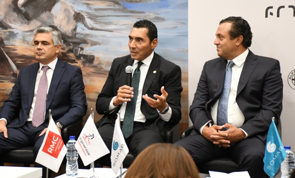 وزير الشباب والرياضة يشهد المؤتمر الصحفي لبطولة مصر الدولية للفروسية لقفز الحواجز في "سوماباي"
