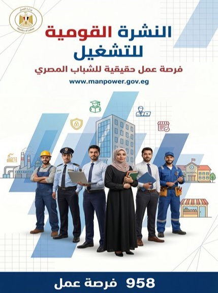 958 فرصة عمل في 12 محافظة.. «العمل» تطرح وظائف جديدة بـ43 شركة وتتابع التزامها بالحد الأدنى للأجور