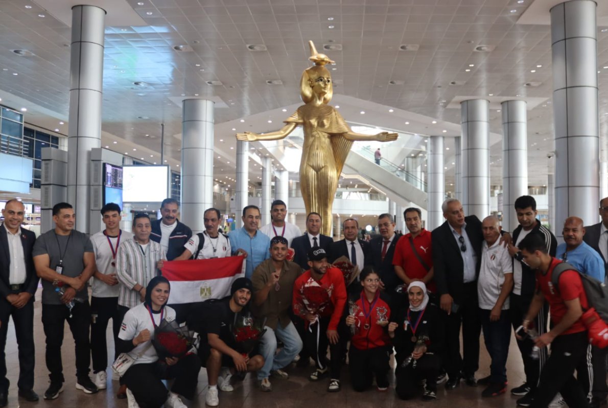 استقبال رسمي من وزارة الشباب والرياضة لبعثة المنتخب القومي للملاكمة بعد مشاركتها في بطولة أفريقيا بنيروبي