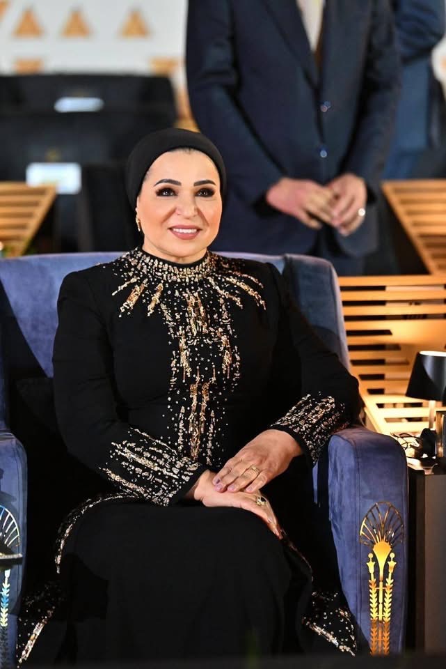 السيده انتصار السيسى تعرب عن سعادتها بحضور حفل افتتاح المتحف المصرى الكبير