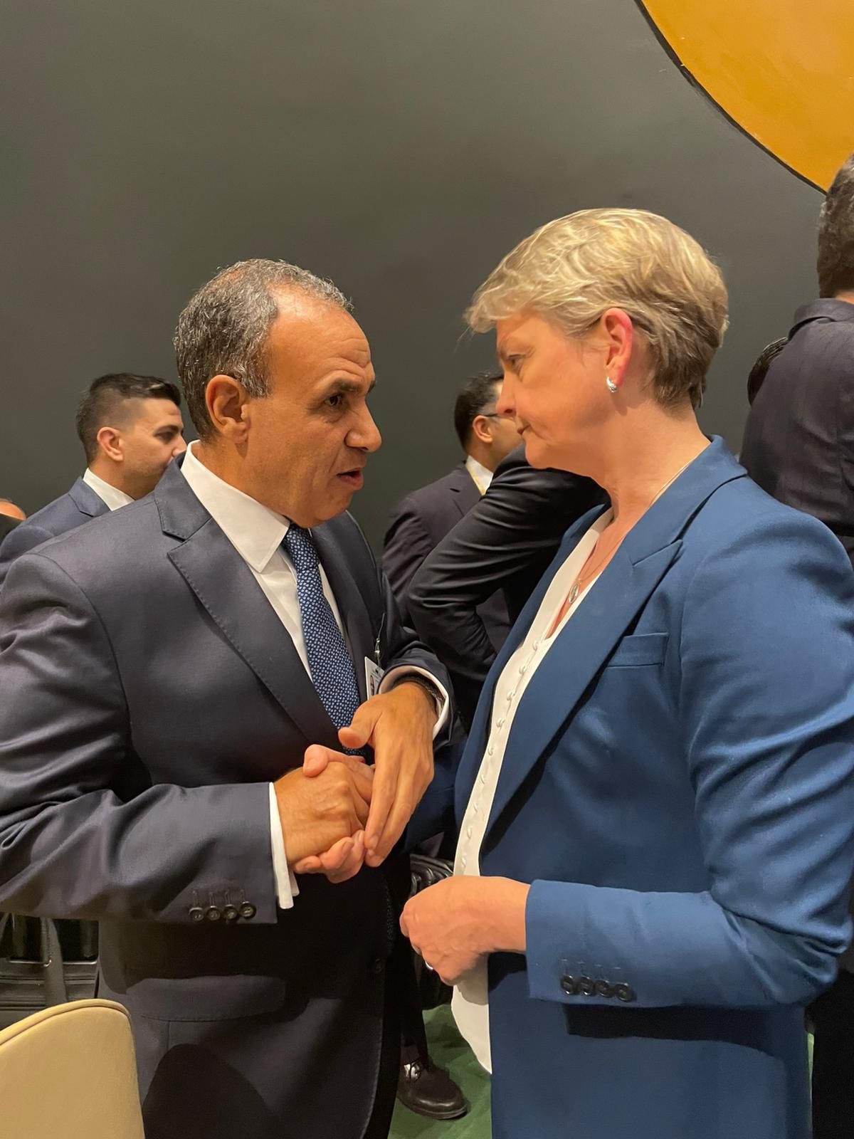 وزير الخارجية يلتقى بنظيرته البريطانية على هامش أعمال الجمعية العامة