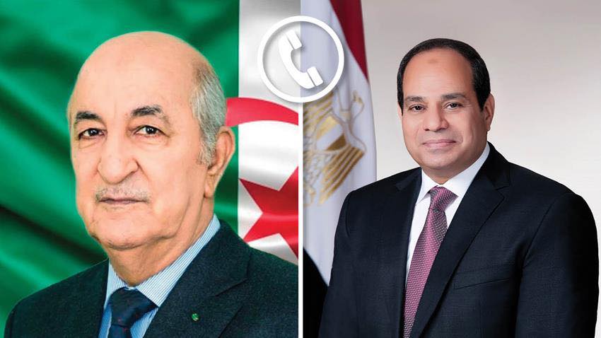السيسي وتبون يبحثان ترتيبات اللجنة العليا المشتركة وتطورات غزة.. وتوافق مصري جزائري على دعم حل الدولتين