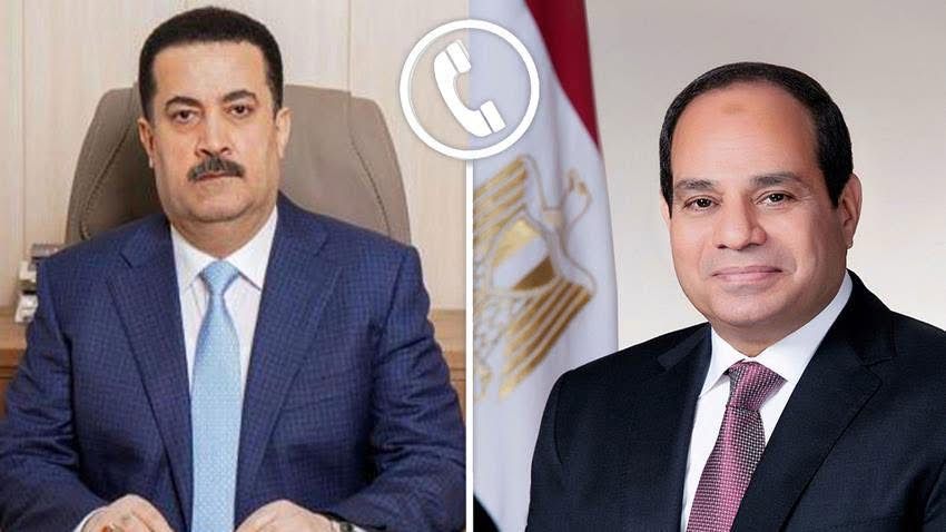 الرئيس السيسى يؤكد استعداد مصر للمساهمة فى جهود إعادة إعمار العراق