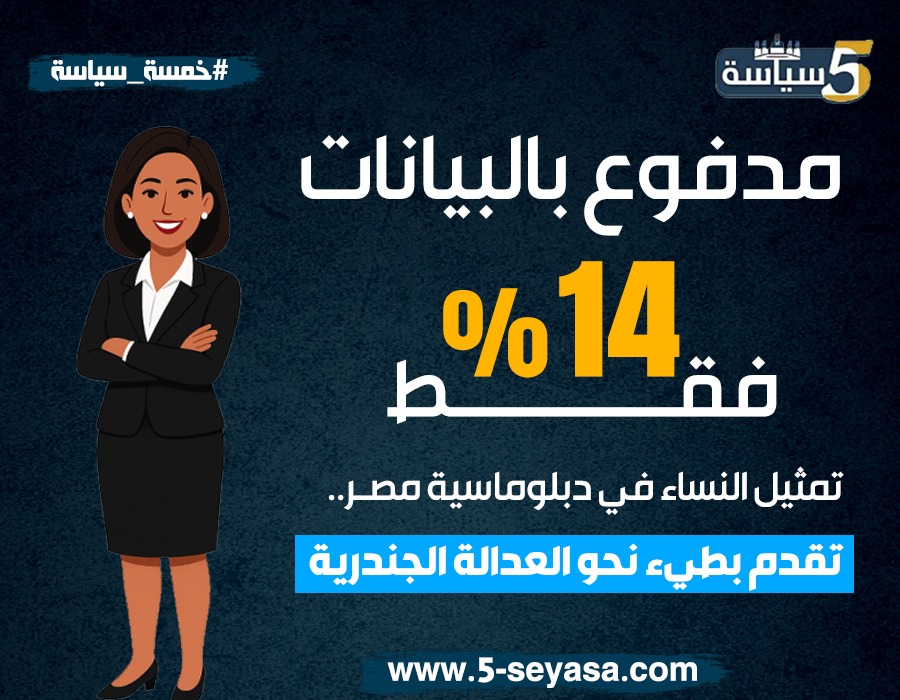 مدفوع بالبيانات : 14% فقط.. تمثيل النساء في دبلوماسية مصر.. تقدم بطيء نحو العدالة الجندرية
