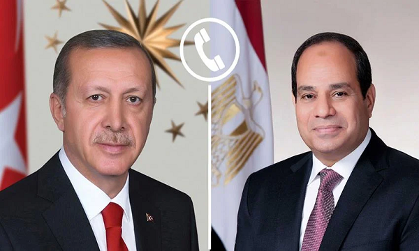 في اتصال هاتفي.. السيسي وأردوغان يحذّران من انزلاق المنطقة إلى الفوضى