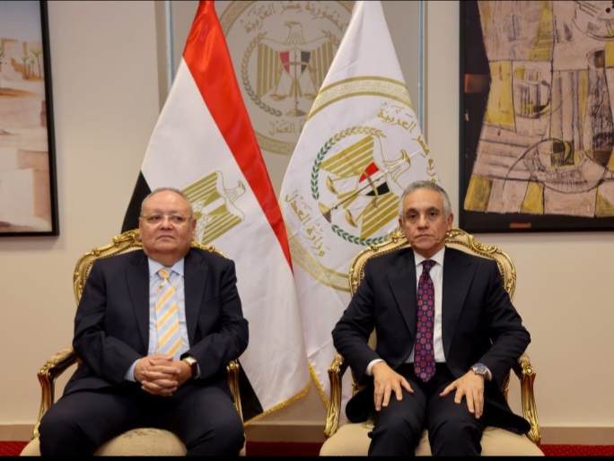 وزير العدل يستقبل رئيس مجلس الدولة  لتهنئته بتولي مهام منصبه