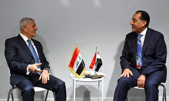 رئيس جمهورية العراق يستقبل الدكتور مصطفى مدبولي على هامش مؤتمر الأمم المتحدة لتمويل التنمية بإسبانيا