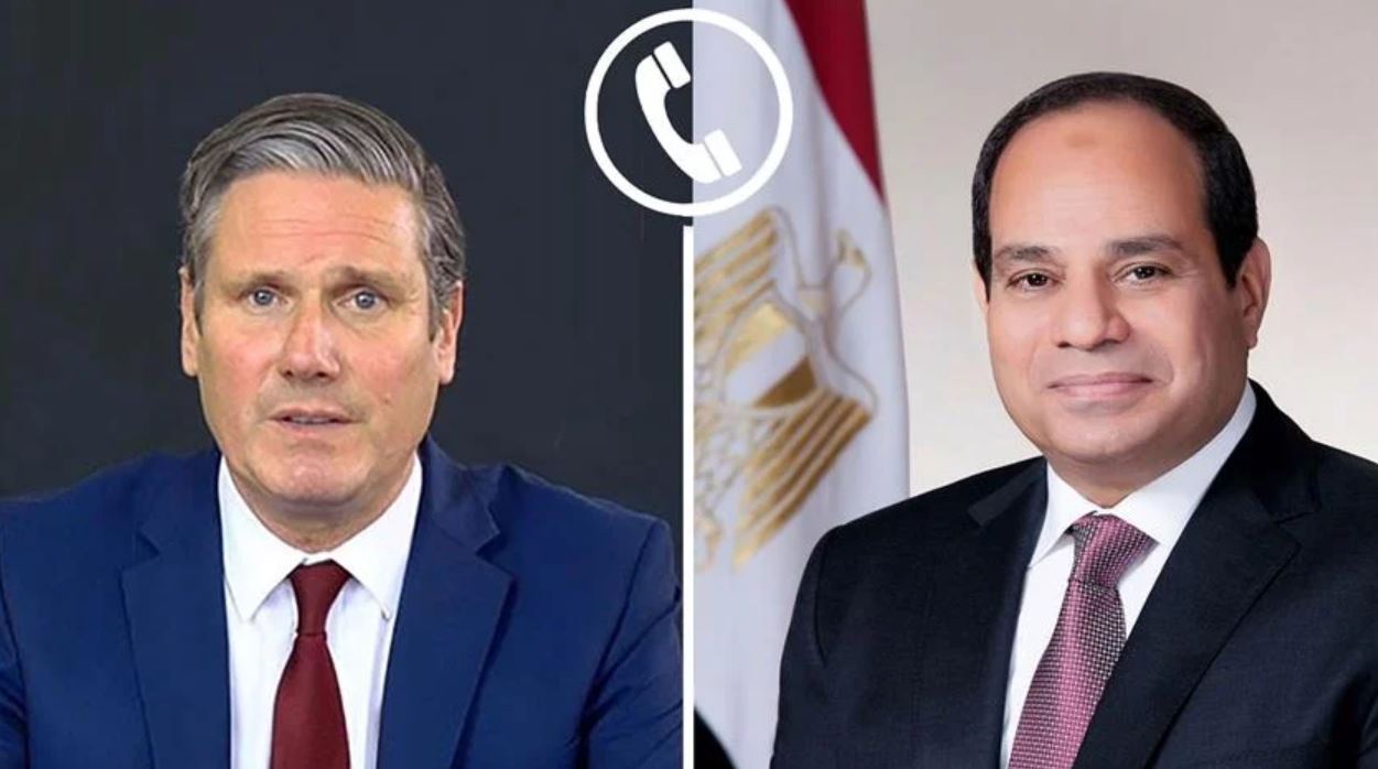 الرئيس عبدالفتاح السيسي يتلقى اتصالًا هاتفيًا من رئيس وزراء المملكة المتحدة