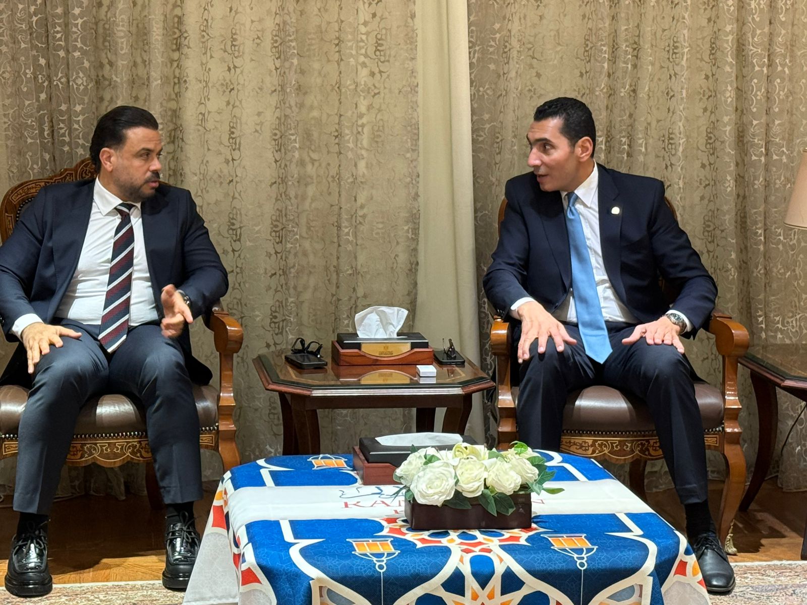 وفد "رياضة النواب" برئاسة مجاهد يقدم التهنئة لجوهر نبيل ويبحثوا أهم الملفات